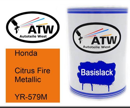 Honda, Citrus Fire Metallic, YR-579M: 500ml Lackdose, von ATW Autoteile West.